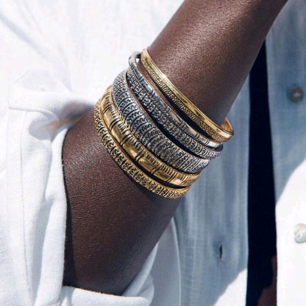 Stacked fish shaped bracelets; nwot